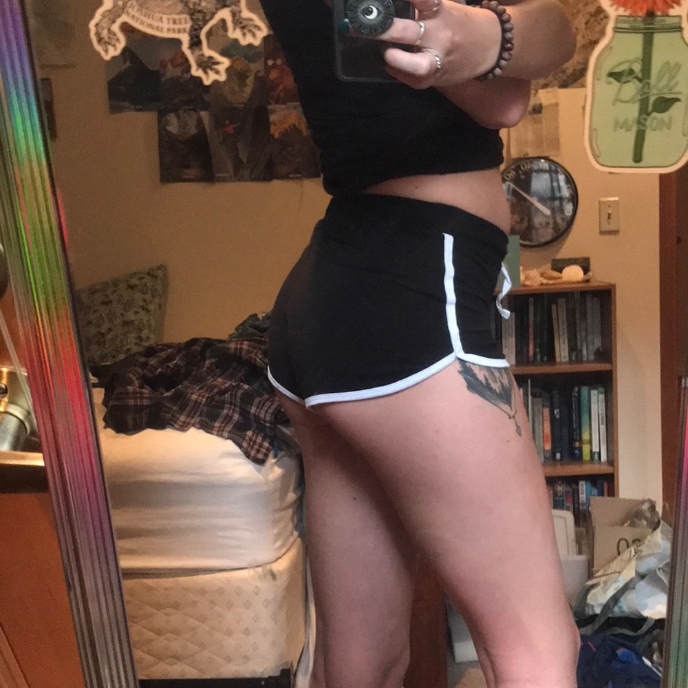 Black shorts w/ white trim